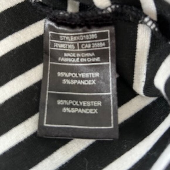 FINAL PRICE:  Black and white striped sheath dress - Picture 6 of 6